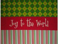 Glittered Joy to the World Note Cards w/Envelopes