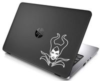 Die-Cut Vinyl Decal Sticker for MacBook Laptop car Locker Maleficent Disney (White)