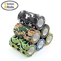 MUEUSS Self-Adhesive Bandage Wrap Tape 4 Inches x 6 Yards (Camo, 6 roll)