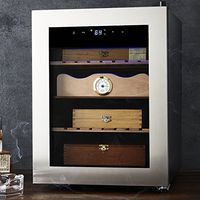 Cigar Enthusiast Humidor - Maintains ideal temperature and humidity for cigars - Spanish Cedar wood drawer and shelves