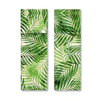 SWZLE 100% Waterproof Drinking Straw Carrying Case - Portable Eco-Friendly Storage Accessory - Features Magnetic Closure - Holds 2 Stainless Steel Straws & 1 Cleaning Brush - Palm Leaves