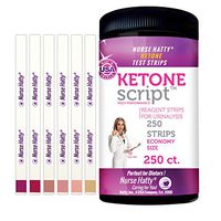 Nurse Hatty - Ketone Strips - Made-in-The-USA - Great for Ketogenic, Low Carb, Atkins & Paleo Diets (250ct. Long Strips)