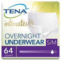Tena Intimates Incontinence Underwear For Women, Overnight Lie Down Protection, S/M, 64 Count