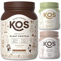 KOS Adaptogen Action Bundle (Plant-Based Chocolate Protein Powder + Organic Ashwagandha Powder + Organic Lion's Mane Powder)