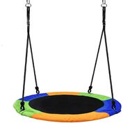 Flying Saucer Tree Swing Seat with Straps, Multi-Strand Ropes Swing for Kids Adults Swing (40'', AS Shown)