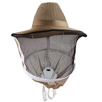 Andux Fishing Hat Mesh Beekeeping Hat Visor Cap Windproof Anti-Mosquito Hat Fisherman Cap Insect Hat FFM-02 (Yellow)