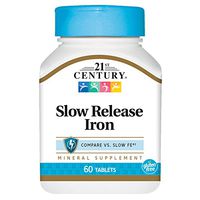 21st Century Slow Release Iron Tablets, 60 Count (Pack of 3)