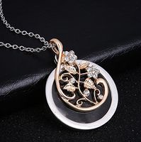 Edelehu Handheld Magnifier Classic Magnifier Glass Convex Lens Old Man Reading Glasses 2X Lady Necklace Magnifier Pendant Width 5540Mm Necklace 600Mm,Gold