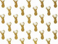 Christmas Themed Tissue Paper 20" x 30" - Golden Deer - 120 Sheets