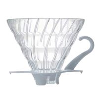 Hario V60 Glass Coffee Dripper, Size 02, White