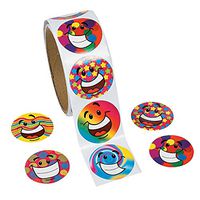 100Pcs Mini Round Shaped Seal Adhesive Label Sealing Stickers Tags for Party Favors Gifts Candy Biscuit Food Bag Gift Boxes Handmade Envelope Decorating Teacher Classroom Kid Incentive