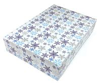 Christmas Elegance Box 1 Pack Foldable Printed Gift Boxes with Lids for Wrapping Gifts, 20 x 14 x 4 Inch
