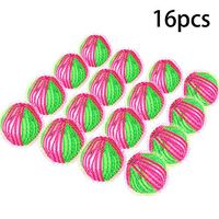 16 Pieces Washing Ball Lint Remover Balls Laundry Wash Balls Magic Hair Removal Plastic Laundry Ball to Save Drying Time (Rose Red Green)