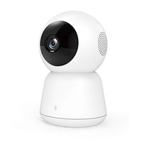 Dummy Fake Security Camera, Dome Camera with Red LED Light for Home Business Indoor Outdoor Security, White