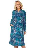 Carol Wright Gifts Ultra-Soft Fleece Duster, Color Blue, Size Medium, Blue, Size Medium