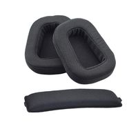 Loriver Ear Cushions Spare Earmuffs and Headband Replacement Compatible with Logitech G633 G933 G533 G231 Headphone Headsets