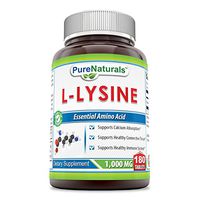 Pure Naturals L-Lysine 1000 Mg 180 Tablets, Supports Calcium Absorption* Supports Healthy Connective Tissue* Supports Healthy Immune System*