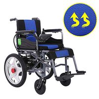 Intelligent Automatic Electric Wheelchair for Adult, Portable Folding Small Wheel Four-Wheeled Scooter with Intelligent Control System, Manual & Electric Mode, Double Motor