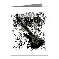 Note Card Rock Guitar Music Grunge