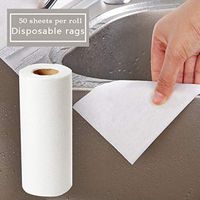 Reusable Cleaning Cloths Disposable Cleaning Towels Kitchen Towels Dish Cloths Heavy Duty Eco-Friendly Non Woven Fabric Mutipurpose Handy Wipes 50 pcs/roll