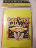 Mary & Co She Who Laughs Lasts & Happy Day 8 Note Cards & Envelopes Blank