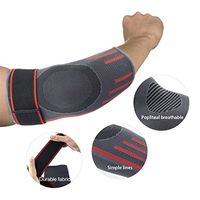 Sacow Elbow Compression Sleeves, Elbow Brace Compression Support Sleeve for Tendonitis/Tennis Elbow/Golf (L)