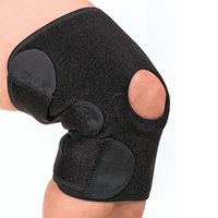 MaxMaxi Outdoor Sporting Neoprene Knee Braces Breathable Featuring Open Patella Tracking Support and Bilateral Dual Side Stabilizers - One Size Adjustable (5004)