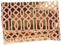 Fashion Smart Pill & Vitamin Case, Metallic Coral Trellis, One Size