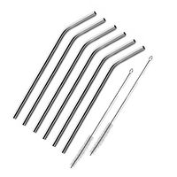 BonBon 6 Bent 10.5" Stainless Steel Straws Extra LONG fits 30 oz & 20 oz Yeti &Rtic Tumbler Rambler Cups - BonBon Drinking Straw