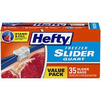 Hefty Slider Freezer Bags, Quart Size, 9 Boxes of 35 Bags (315 Total)