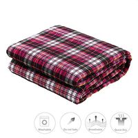 GettyGears Gingham Quilted Waterproof Reusable Incontinence Bed Pads Washable Underpads Absorbency Mattress Protector for Adults, Elderly and Pets 35"x46" Inch Purple