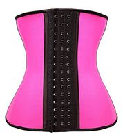 EUBUY Women's Latex Underbust Waist Trainer Corset for Weight Loss,Abdomen Compression Girdle Workout Waist Cincher Body Shaper Waist Trimmer Back Support Slimming Blet Hot Pink M