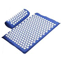 Massager Cushion Massage Yoga Mat Acupressure Relieve Stress Back Body Pain Spike Mat Acupuncture Massage Yoga Mat,Dark Blue Set no Bag