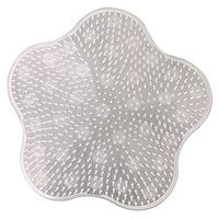 Flykee Silicone Bathroom Massage Mat Foot Back Massage Cushion Non-Slip Foot Wash Pad (White)