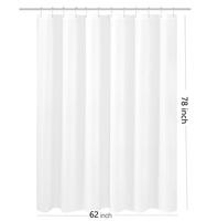 N&Y HOME Fabric Long Stall Shower Curtain Liner 62 x 78 inches, Hotel Quality, Washable, Water Repellent, White Bathroom Curtains with Grommets, 62x78