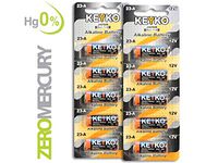 A23 Battery 12V Alkaline 55 mAh -10-Pcs Pack - for Garage Doors Opener, Ceiling Fans & Wireless Doorbells Remotes Type: 12 Volt MN21 23GA 21/23 GP23AE A23G A23S MIYAK (10)