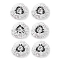 F FINEC Replacement Mop Head, Microfiber Spin Mop Refills for Easy Cleaning Mop Head Replacement (6 PCS)