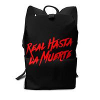 Real Hasta La Muerte Logo Unisex Light and Durable Classic Travel School Backpack Fits 14 Inch Laptop
