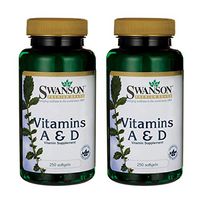 Swanson Vitamin A & D 500 Sgels 2 Bottles (2 Pack)