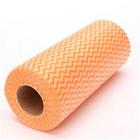 Zebratown Zebratown 3 Rolls 150pcs Disposable Best Kitchen Cleaning Cloths Nonstick Wiping Rags House Cleaning Cloth Dish Dishcloth (3 Rolls Orange)