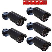 VideoSecu 5 x Fake Dummy Security Cameras Fake Bullet Infrared LEDs Flashing Light Home CCTV Surveillance CNJ