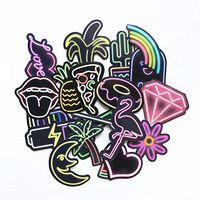 The Original Neon Stickers [21pcs], for Personalize Laptop Car Helmet Skateboard Luggage Bike Bumper Waterproof Logo Vinyl Decals, Best Gift for Kids,Girls,Adult- No-Duplicate Pack