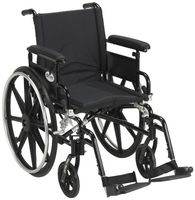 Drive Medical Viper Plus GT Wheelchair with Flip Back Removable Adjustable Full Arms, Swing Away Footrests, 16" Seat