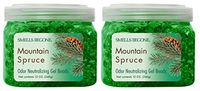 SMELLS BEGONE Odor Eliminator Gel Beads - Air Freshener with Essential Oils - Eliminates Odors in Pet Areas, Bathrooms, Boats, RVs and Cars - Non-Toxic - 12 Ounce (Mountain Spruce Scent - 2 Pack)