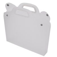 Waterproof Office Document Folder Bag Plastic Button Closure Handy Portfolio Bag Portable Clear Filling Holder Pouch with Handle A4 Letter Size File Folder Organizer for School Office Supplies