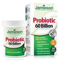 Jamieson Probiotics 60 Billion - Probiotics for Women, Probiotics for Men, Ultra Strength Probiotic Supplement for Digestion, Restore Gut Health, and Immune System Support (60 Count)