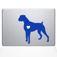 The Decal Guru I Love My Boxer Dog Decal Vinyl Sticker, 11" MacBook Air, Dark Blue (1481-MAC-11A-DB)