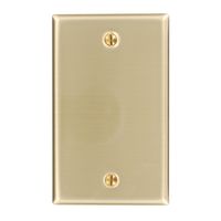 Leviton 81014 1-Gang No Device Blank Wallplate, Standard Size, Box Mount, Brass