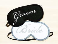 ComfortDecorHouse Groom and Bride Sleep Masks, Eye Mask for Sleeping, Wedding Gift for Couples, Night Mask, Eye Sleep Mask, Eye Cover, Travel Mask, Honeymoon