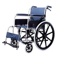 wheelchair Transport with Lightweight Steel Frame,Foldable with handbrake Trolley,Adjustable Foot Pedals, Solid Large Tires are Stable and Durable